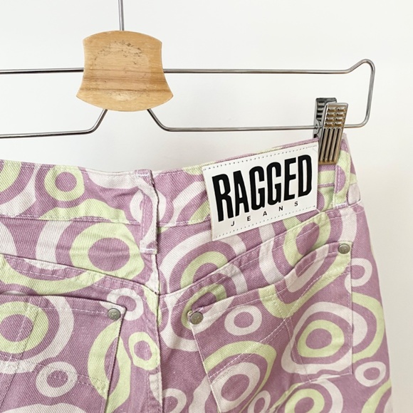 The Ragged Priest Purple and White Patterned Jeans - Picture 5 of 6